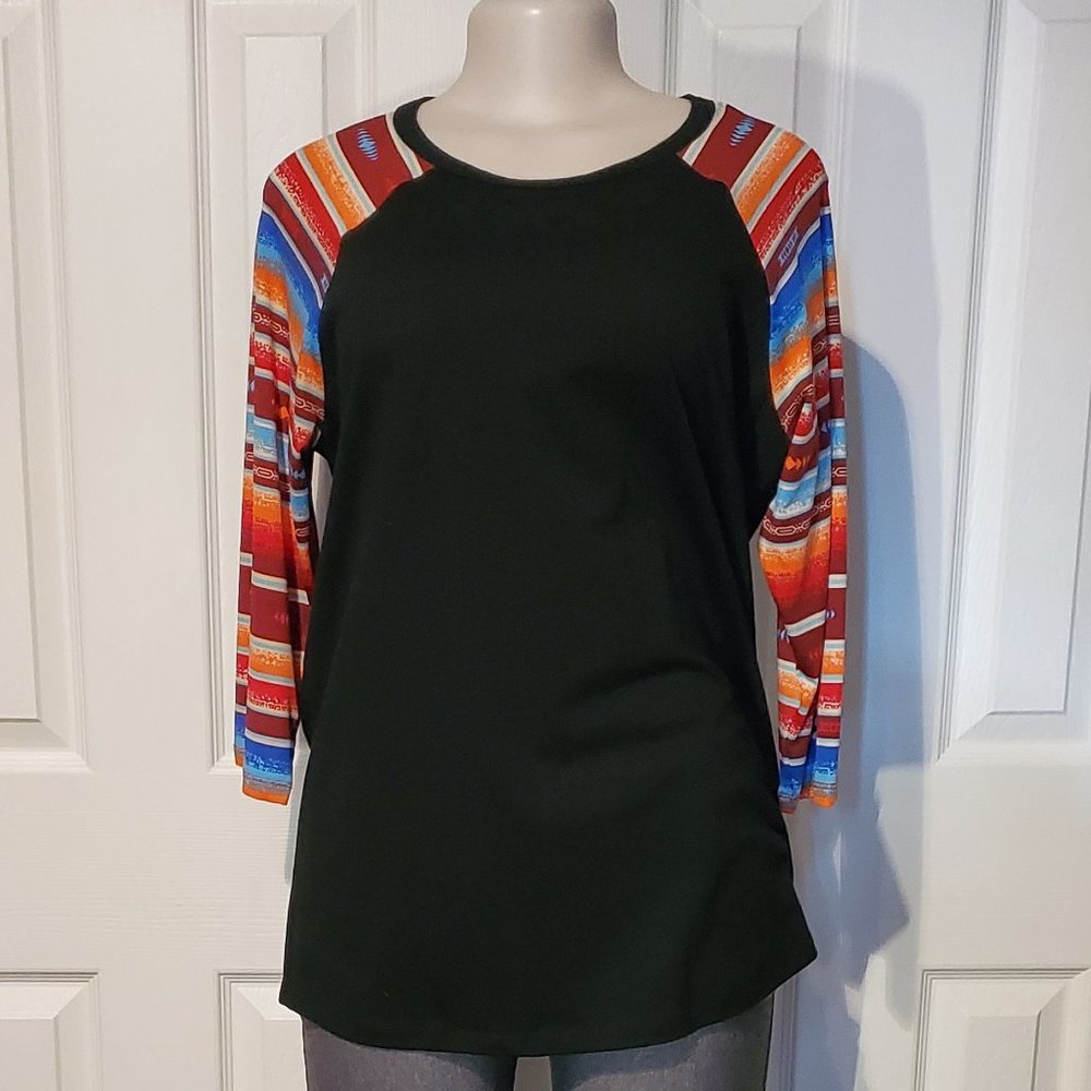 3/4 Sleeve Serape Top